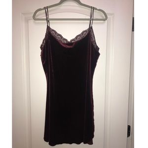 Free People Yasmine Velvet Slip Dress
